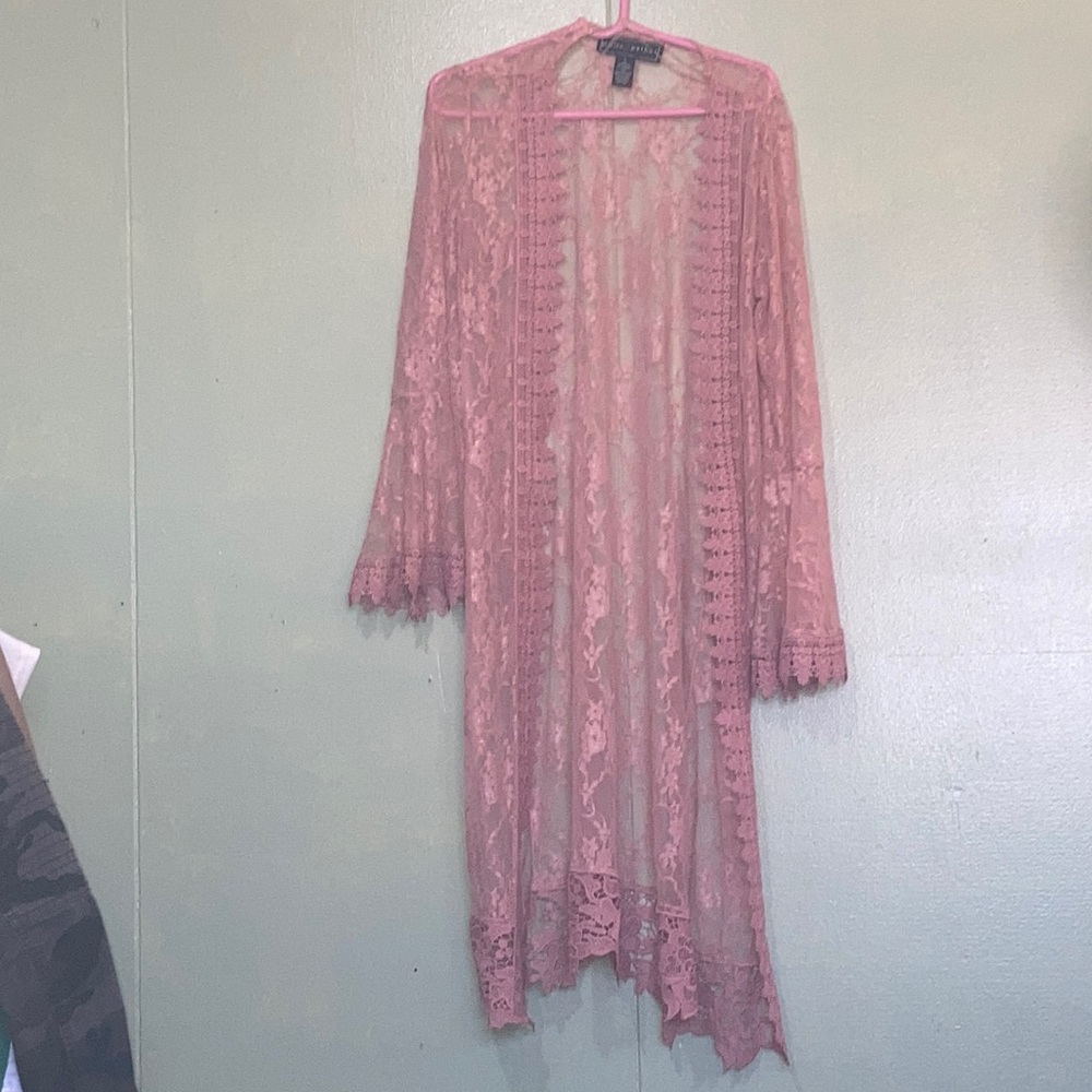 light pink see through robe